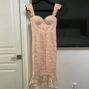 Elle Zeitoune Midi Floral Lace dress - Almost New, worn twice Size 6 = xxs